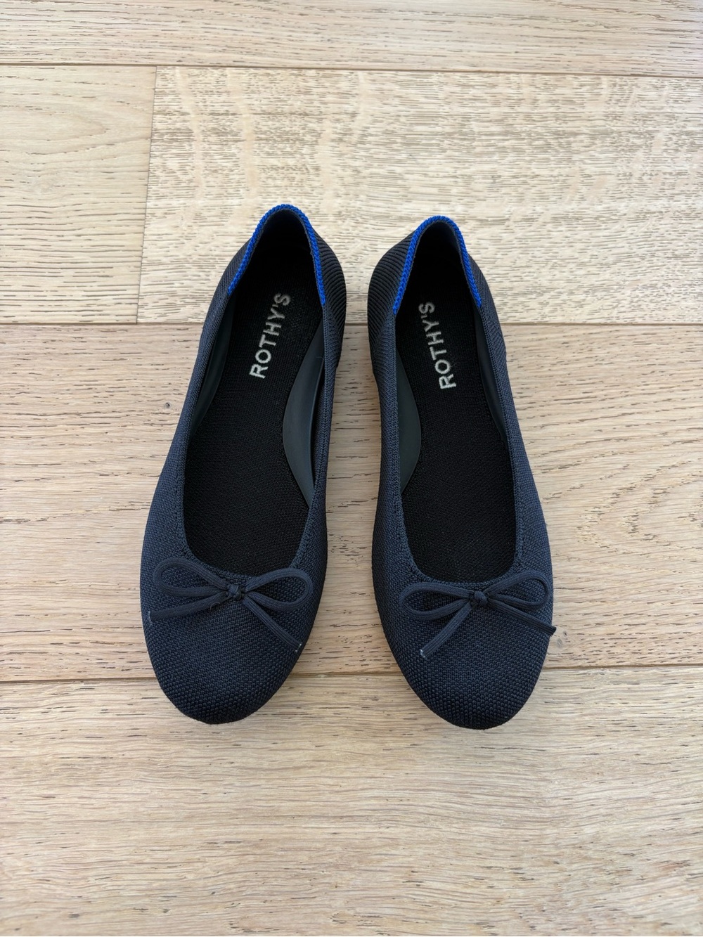 Rothy's Black Knit Ballet Flats
